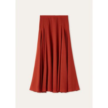 Loro Piana - Gonna Flavia Breeze Wool, Woman, Dry Roses, Size: 42