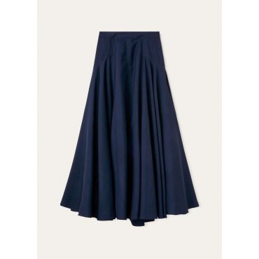 Loro Piana - Gonna Flavia Breeze Wool, Woman, Ink Bottle, Size: 46