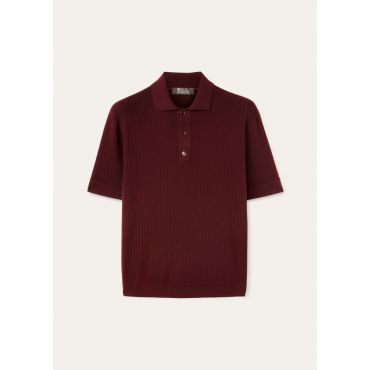 Loro Piana - Polo Saikai Gok, Man, Red Ink, Size: 52