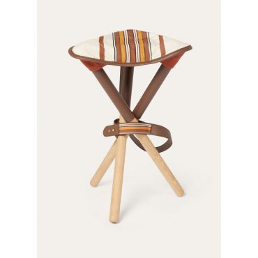 Loro Piana - Stool Fanes Suitcase Stripe, Dark Sand, Size: NR