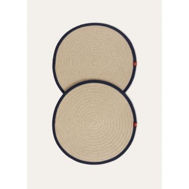 Loro Piana - Saint Barth Round (2pcs), Midnight/Kasha, Size: NR