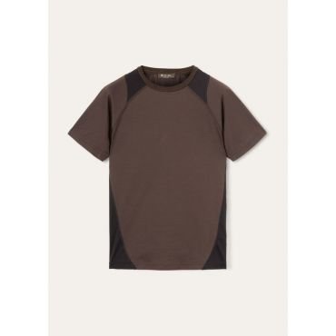Loro Piana - T-shirt Mm Techno Cotton Supramonte, Man, Brown, Size: XXL