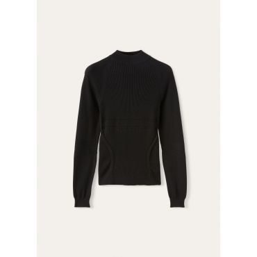 Loro Piana - Collo Alto Lagorai, Woman, Black Sand, Size: M