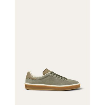 Loro Piana - Tennis Walk Suede, Man, Army Gray, Size: 40