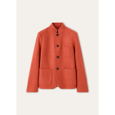 Loro Piana - Giacca Spagna Mini Light Cash Double, Woman, Carrot Cream Melange, Size: 44