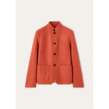 Loro Piana - Giacca Spagna Mini Light Cash Double, Woman, Carrot Cream Melange, Size: 44