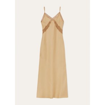 Loro Piana - Abito Milie New Twill Summer, Woman, Ginseng, Size: 36