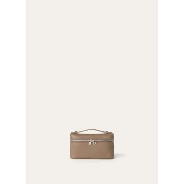 Loro Piana - Extra Pocket Mini Pouch Tender Calf, Woman, Warm Mastic/Antique Silver, Size: NR