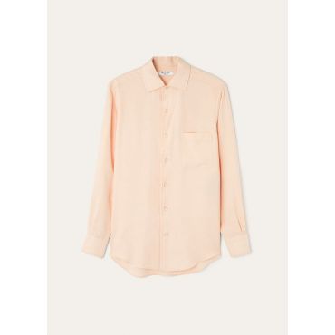 Loro Piana - Andre' Shirt Japon Silk, Woman, Soft Pinkish, Size: 40