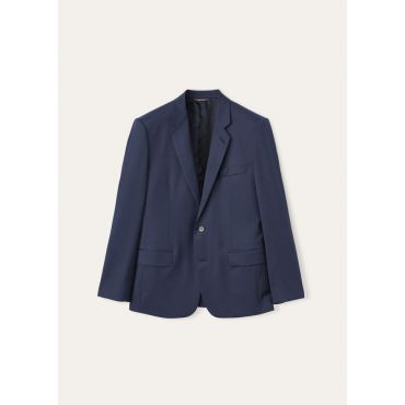 Loro Piana - International Suit Zelander Herringbone, Man, Sea Blue, Size: 50
