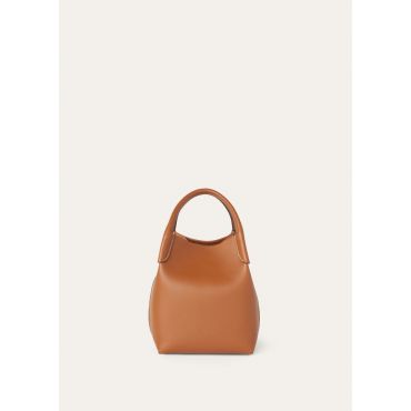 Loro Piana - Bale Small Rounded Leather, Woman, Warm Tan, Size: NR