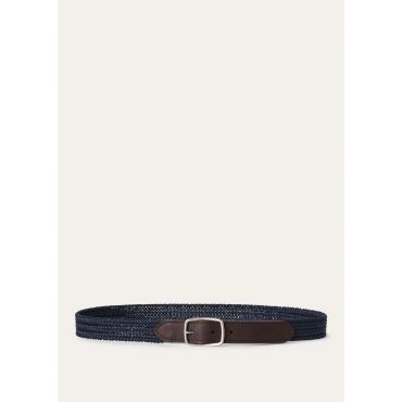 Loro Piana - Kumihimo-belt Cotton, Man, Blue Navy, Size: 95