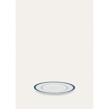 Loro Piana - Piatto Dessert The Suitecase Stripe Border, Marinier Blue Stripe, Size: NR