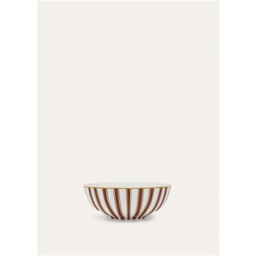 Loro Piana - Ciotola Media 15cm The Suitecase Stripe, Kummel Striped, Size: NR