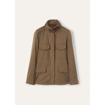 Loro Piana - Giubb. Iconic Traveller Mini Windmate Stretch St, Woman, Acorn Brown, Size: XS