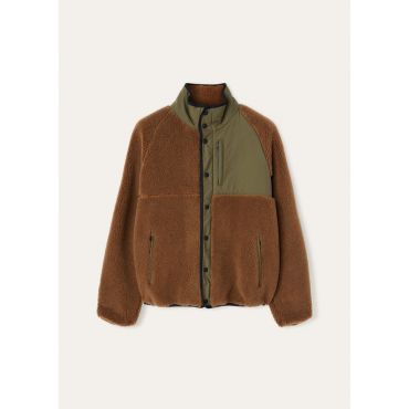 Loro Piana - Aiant Bomber Curly Cashfur, Man, Antelope Brown/Pear Melange, Size: S