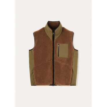 Loro Piana - Gilet Ander Curly Cashfur, Woman, Antelope Brown/Pear Melange, Size: XS