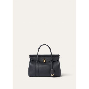 Loro Piana - Loom L25 Fine Grained Leather, Woman, Blue Navy/Sun Gold, Size: NR