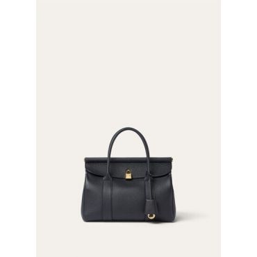 Loro Piana - Loom L25 Fine Grained Leather, Woman, Blue Navy/Sun Gold, Size: NR