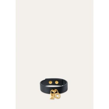 Loro Piana - Extra Bracelet Saddle Leather Tg S/m L/xl, Woman, Black/Jewel Sun Gold, Size: S