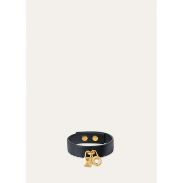 Loro Piana - Extra Bracelet Saddle Leather Tg S/m L/xl, Woman, Black/Jewel Sun Gold, Size: L