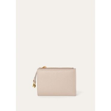 Loro Piana - Extra Bifold Zip Wallet Linen Calf, Woman, Creamed Honey/Sun Gold, Size: NR