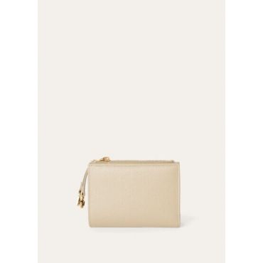 Loro Piana - Extra Bifold Zip Wallet Linen Calf, Woman, Sunday Morning/Sun Gold, Size: NR