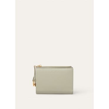 Loro Piana - Extra Bifold Zip Wallet Linen Calf, Woman, Dried Taragon/Sun Gold, Size: NR