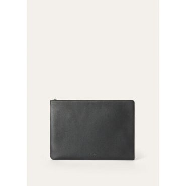 Loro Piana - Extra A4 Pouch Tender Calf, Man, Black/Black Matt, Size: NR