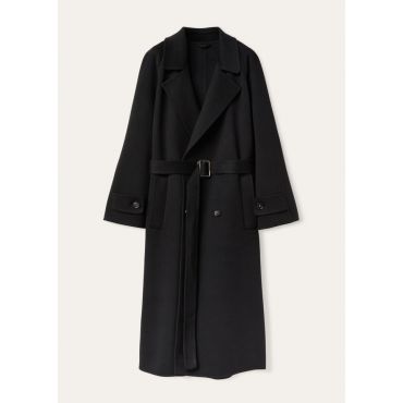 Loro Piana - Foster Db Coat Baby Cash Double, Woman, Black, Size: 48