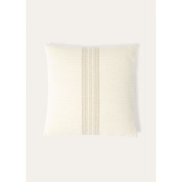 Loro Piana - Pillow Suitecase Stripe, Nougat/Ancient Paper/Cord Melange/White, Size: NR