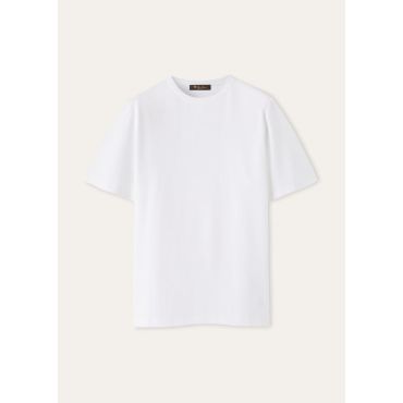 Loro Piana - Neo My-t O. T-shirt Cotton, Woman, Optical White, Size: L