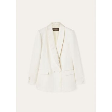 Loro Piana - Doreen Db Jacket Barathea, Woman, Nougat, Size: 36