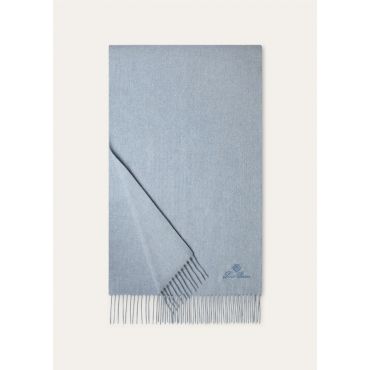 Loro Piana - Sciarpa Grande Unita U., Man, Clear Day Melange, Size: NR