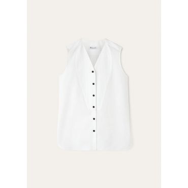 Loro Piana - Caylee Top Tux Popeline, Woman, White, Size: 36