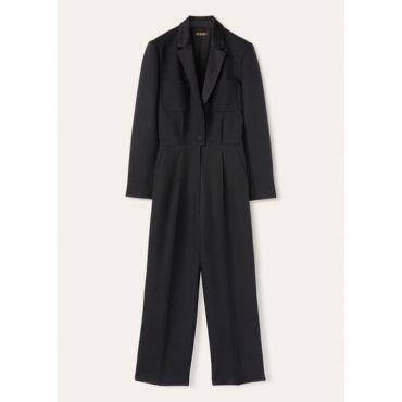 Loro Piana - Sabine Rompers Barathea, Woman, Black, Size: 40