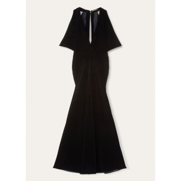 Loro Piana - Roxy Dress Silk Velvet, Woman, Black, Size: 42