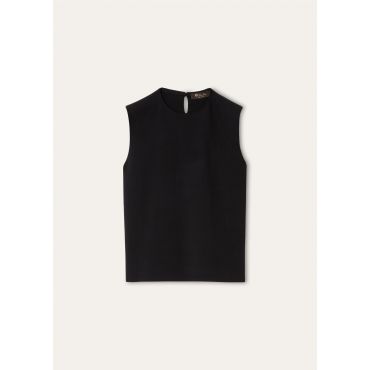 Loro Piana - Siena Top Silk Cotton Gg 18, Woman, Black, Size: 44