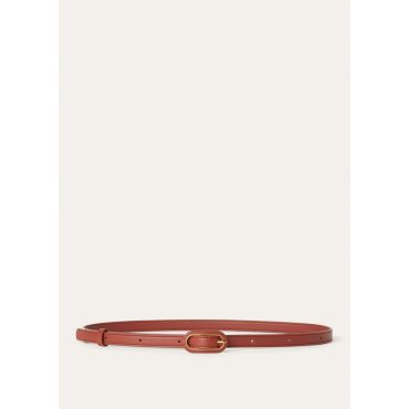 Loro Piana - Covered Buckle Belt Rounded Calf, Woman, Deep Kummel/Sun Gold, Size: NR