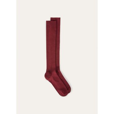 Loro Piana - Wish Socks Gg 18, Man, Solid-Colored Tibetan Red, Size: S