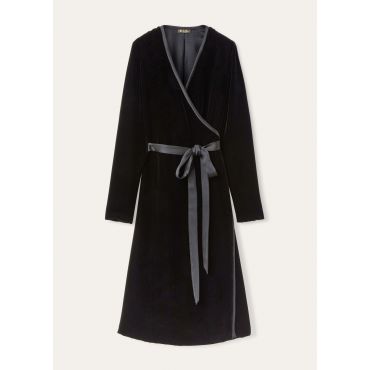 Loro Piana - Susan Dress Silk Velvet, Woman, Black, Size: 38