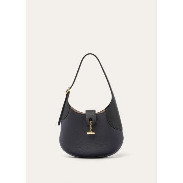 Loro Piana - Bobbin Mini Fine Graned Leather Double Color, Woman, Blue Navy/Black/Sun Gold, Size: NR