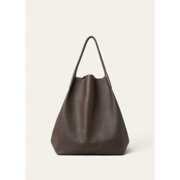 Loro Piana - Bale Hobo Extra Large Tender Calf, Man, Dark Chocolate Licorice/Onyx, Size: NR