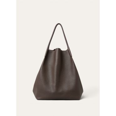 Loro Piana - Bale Hobo Extra Large Tender Calf, Man, Dark Chocolate Licorice/Onyx, Size: NR