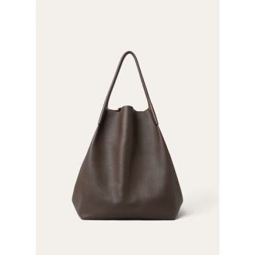 Loro Piana - Bale Hobo Extra Large Tender Calf, Man, Dark Chocolate Licorice/Onyx, Size: NR