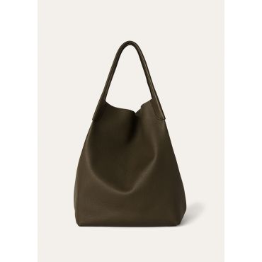 Loro Piana - Bale Hobo Extra Large Tender Calf, Man, Salty Cappers/Onyx, Size: NR