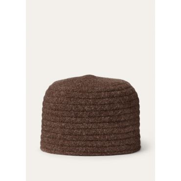 Loro Piana - Beanie Felted Wool, Woman, Chicory Coffee, Size: M