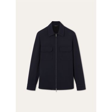 Loro Piana - Jacket Double Bicolor Gok, Man, Blue Navy, Size: XL