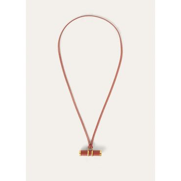 Loro Piana - Caleidoscope Necklace Rounded Calf, Woman, Deep Kummel/Sun Gold, Size: NR