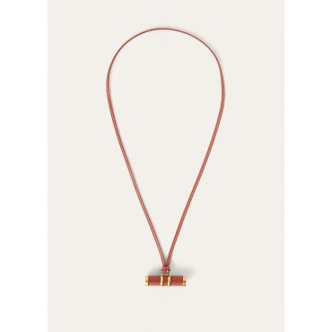 Loro Piana - Caleidoscope Necklace Rounded Calf, Woman, Deep Kummel/Sun Gold, Size: NR